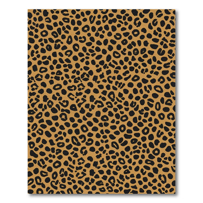 Golden Black Faux Animal Spots Rug