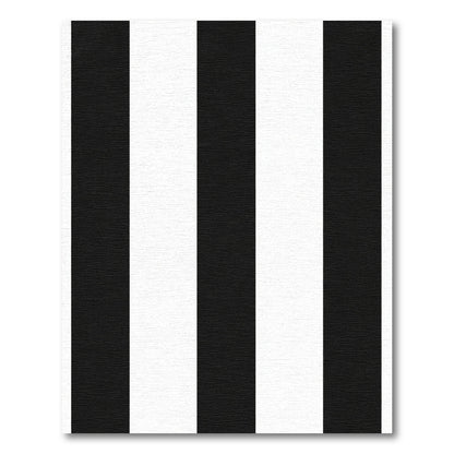 Bold Black Classic Stripe Rug