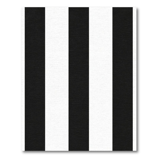 Bold Black Classic Stripe Rug