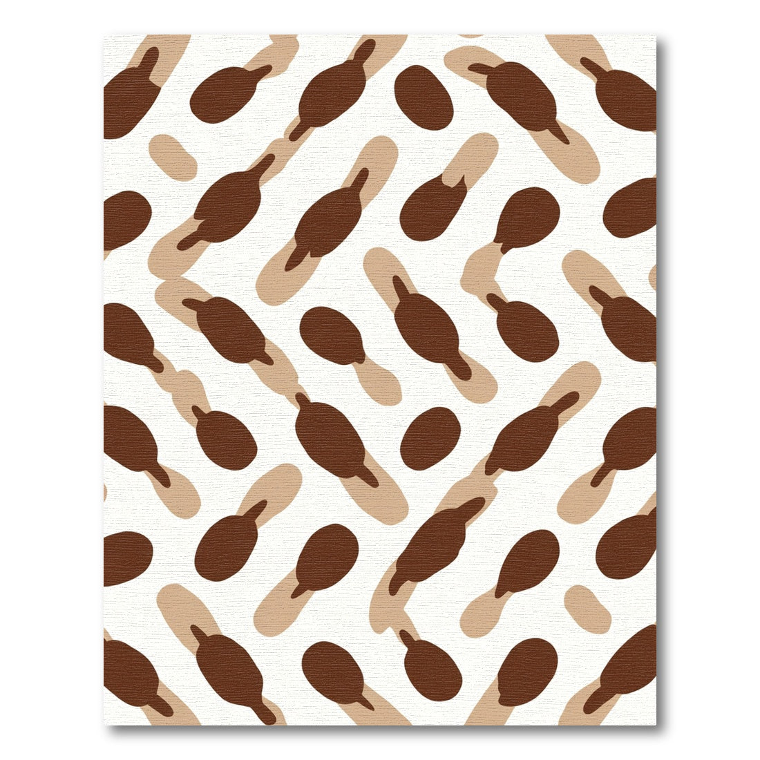 Brown Tan Abstract Spatter Rug