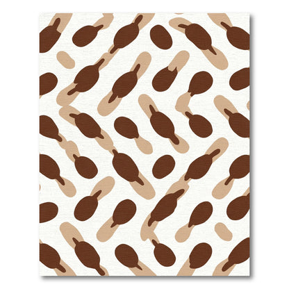 Brown Tan Abstract Spatter Rug