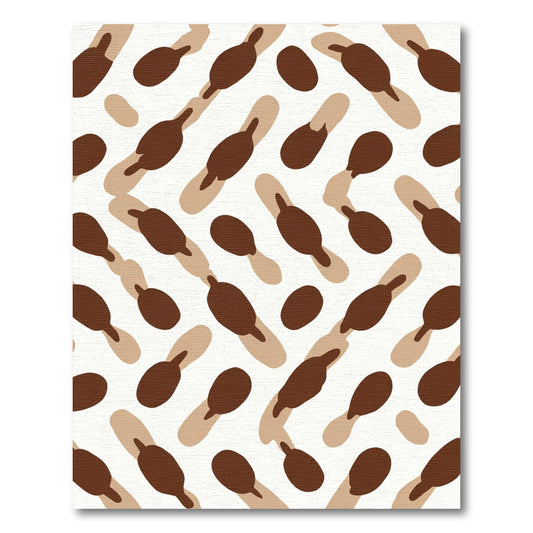 Brown Tan Abstract Spatter Rug
