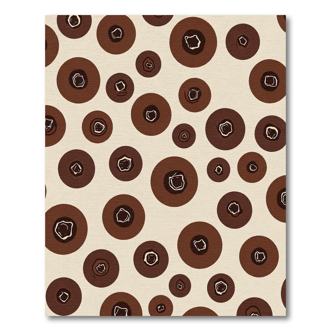 Brown Circles Repeating Texture Rug