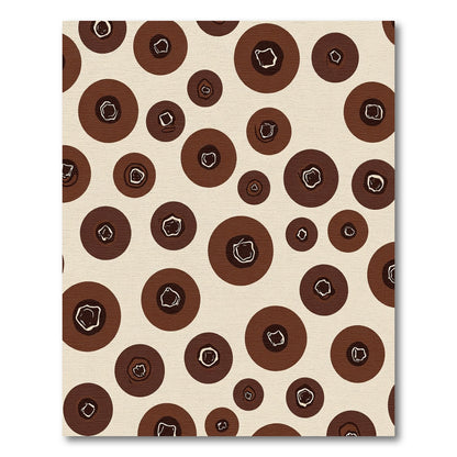 Brown Circles Repeating Texture Rug