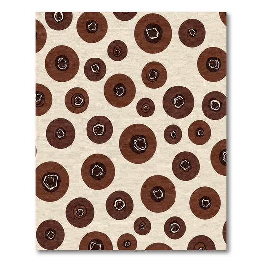 Brown Circles Repeating Texture Rug