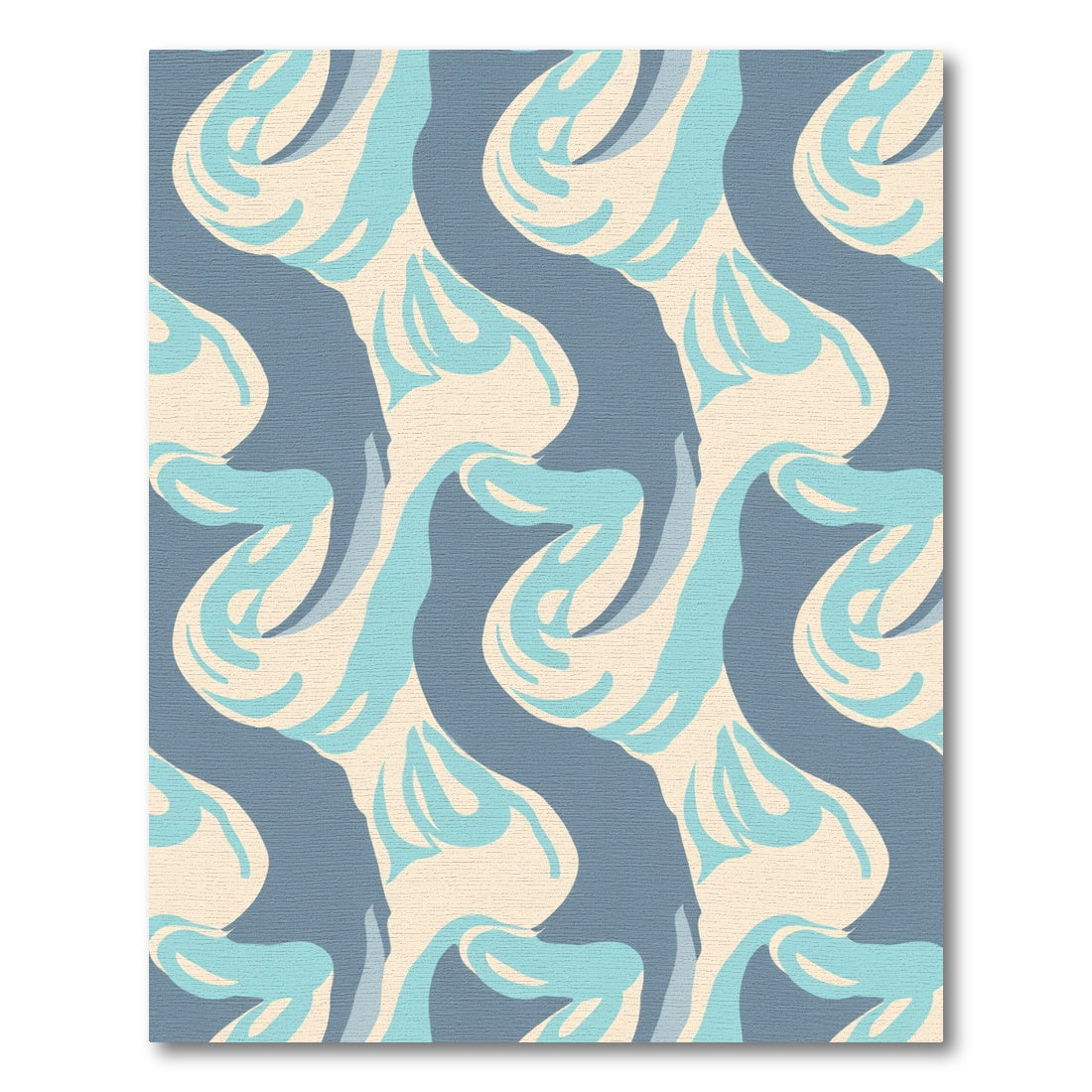 Sky Blue Abstract Swirls Rug