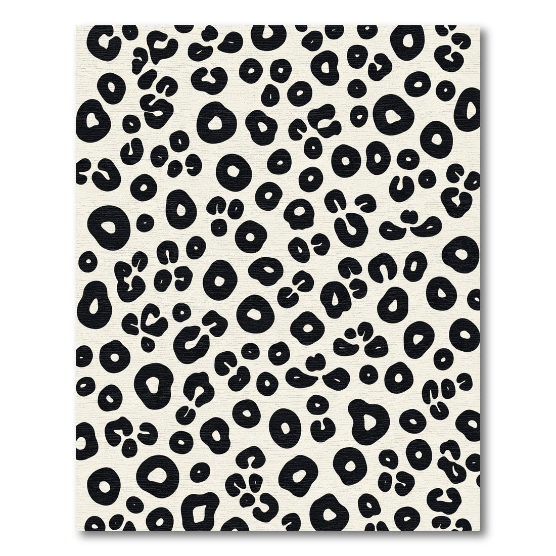 Black and White Spotted Animal Print Rug