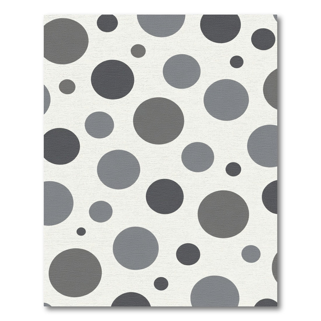 Gray Circles Contemporary Dot Rug