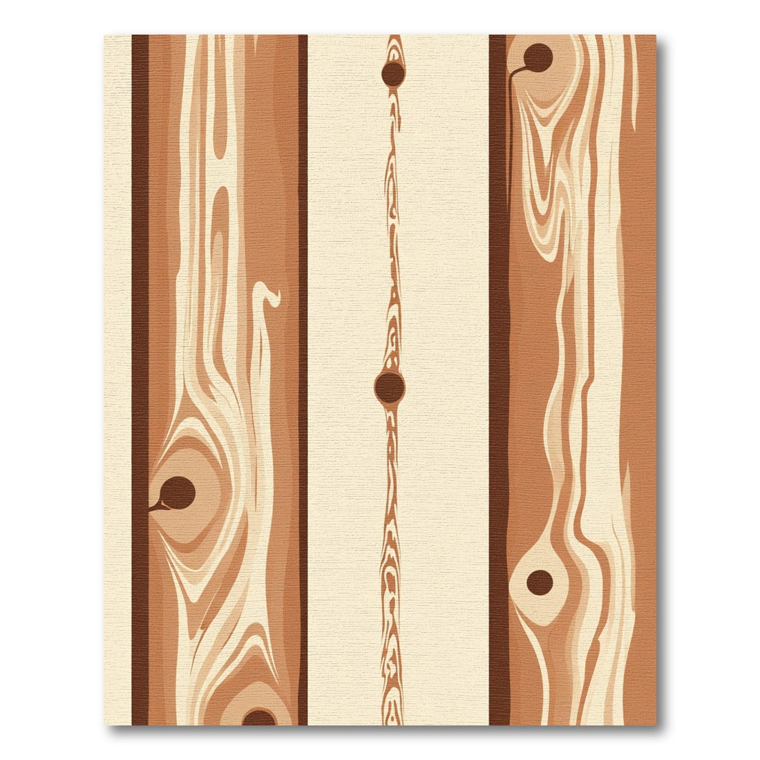 Natural Wood Grain Vertical Lines Rug