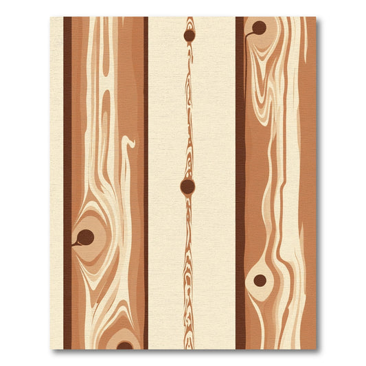 Natural Wood Grain Vertical Lines Rug
