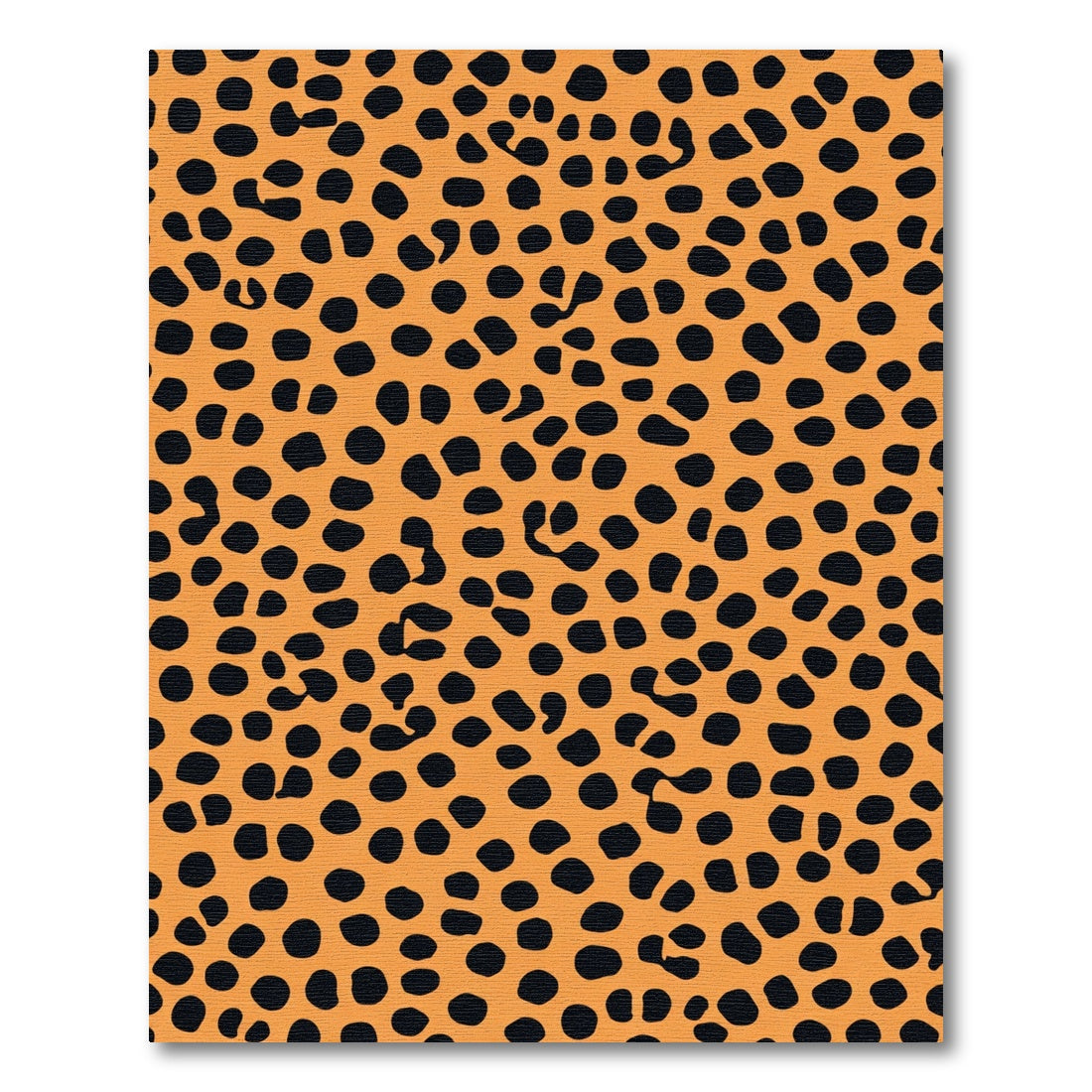 Orange Black Spotted Animal Hide Rug