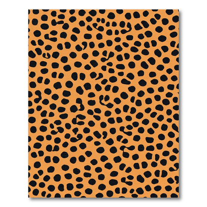Orange Black Spotted Animal Hide Rug
