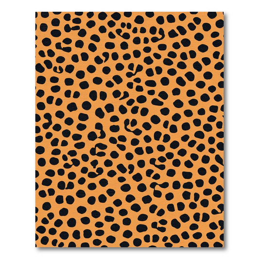Orange Black Spotted Animal Hide Rug