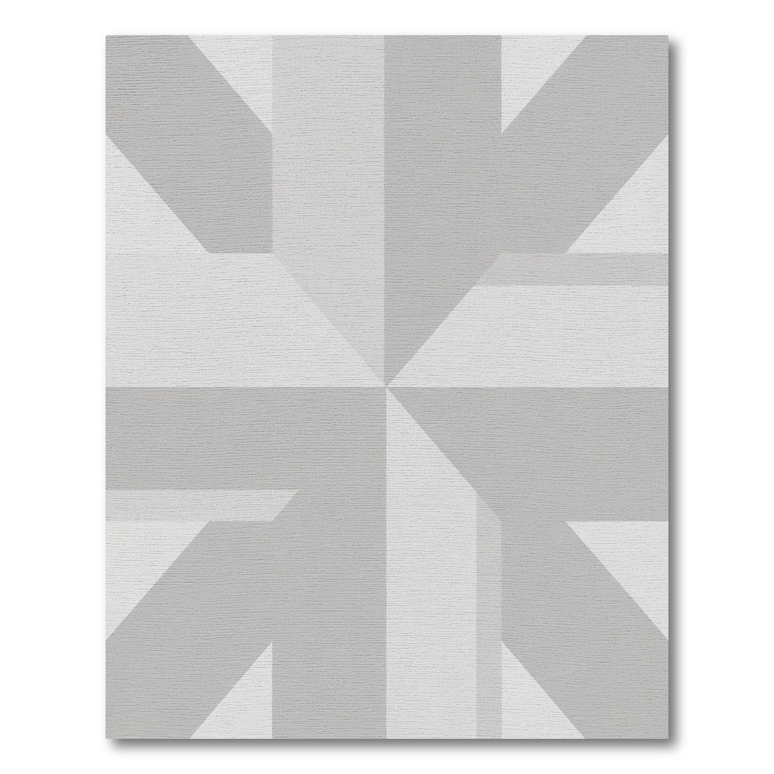 Modern Gray Geometric Star Rug