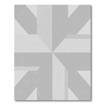 Modern Gray Geometric Star Rug