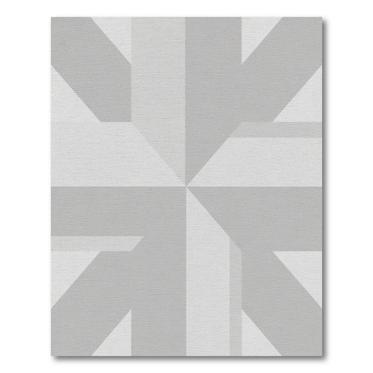 Modern Gray Geometric Star Rug