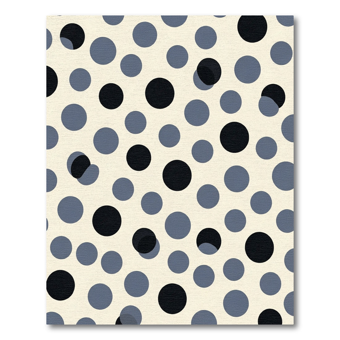 Off White Black Gray Polka Dot Rug
