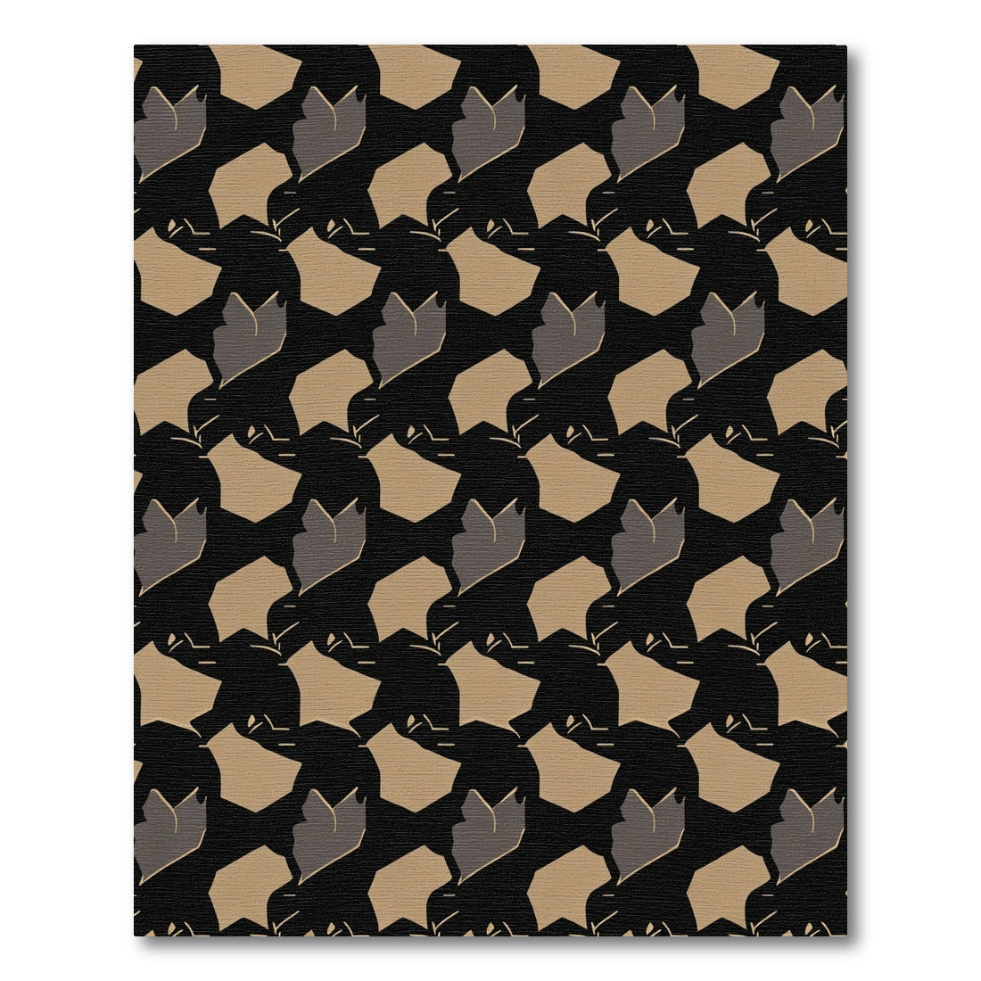 Abstract Camo Earth Tones Overlay Rug