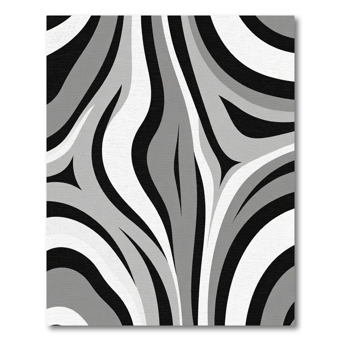 Monochrome Swirl Abstract Motion Rug