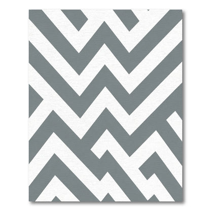 Gray White Geometric Maze Rug
