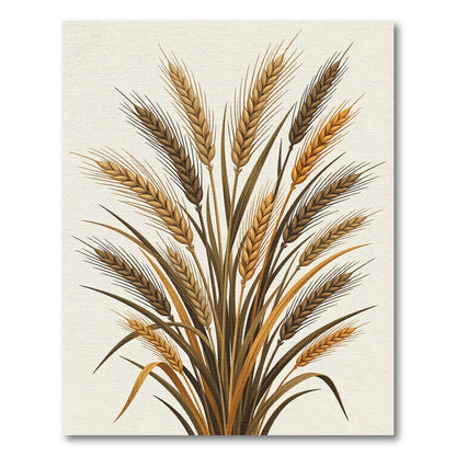 Golden Wheat Stalks Natural Tones Rug