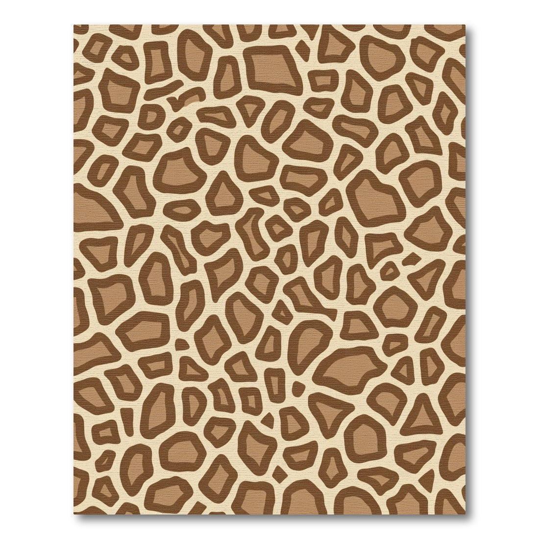 Brown Beige Giraffe Spots Rug
