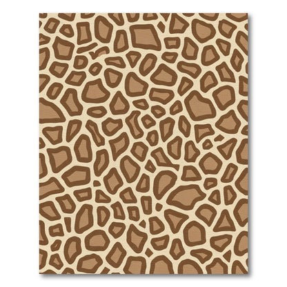 Brown Beige Giraffe Spots Rug