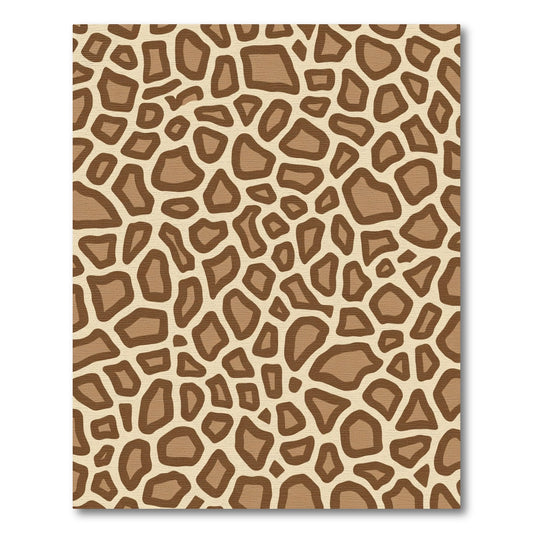 Brown Beige Giraffe Spots Rug