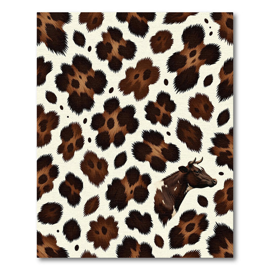 Brown Cow Spot Leopard Animal Texture Rug