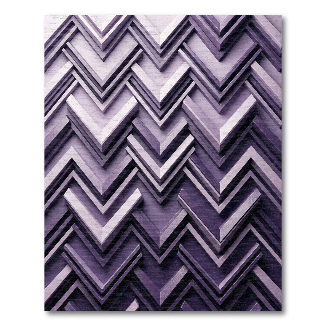 Lavender Zigzag Chevron Layers Rug