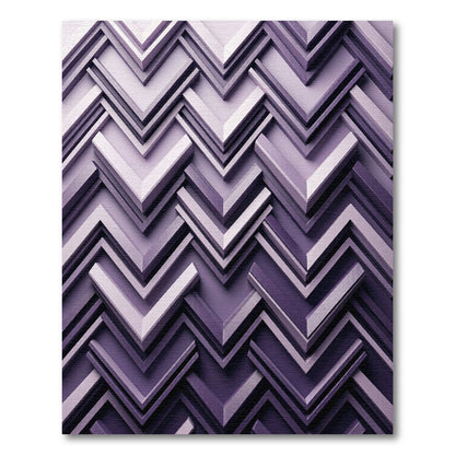 Lavender Zigzag Chevron Layers Rug