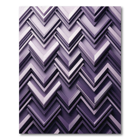 Lavender Zigzag Chevron Layers Rug