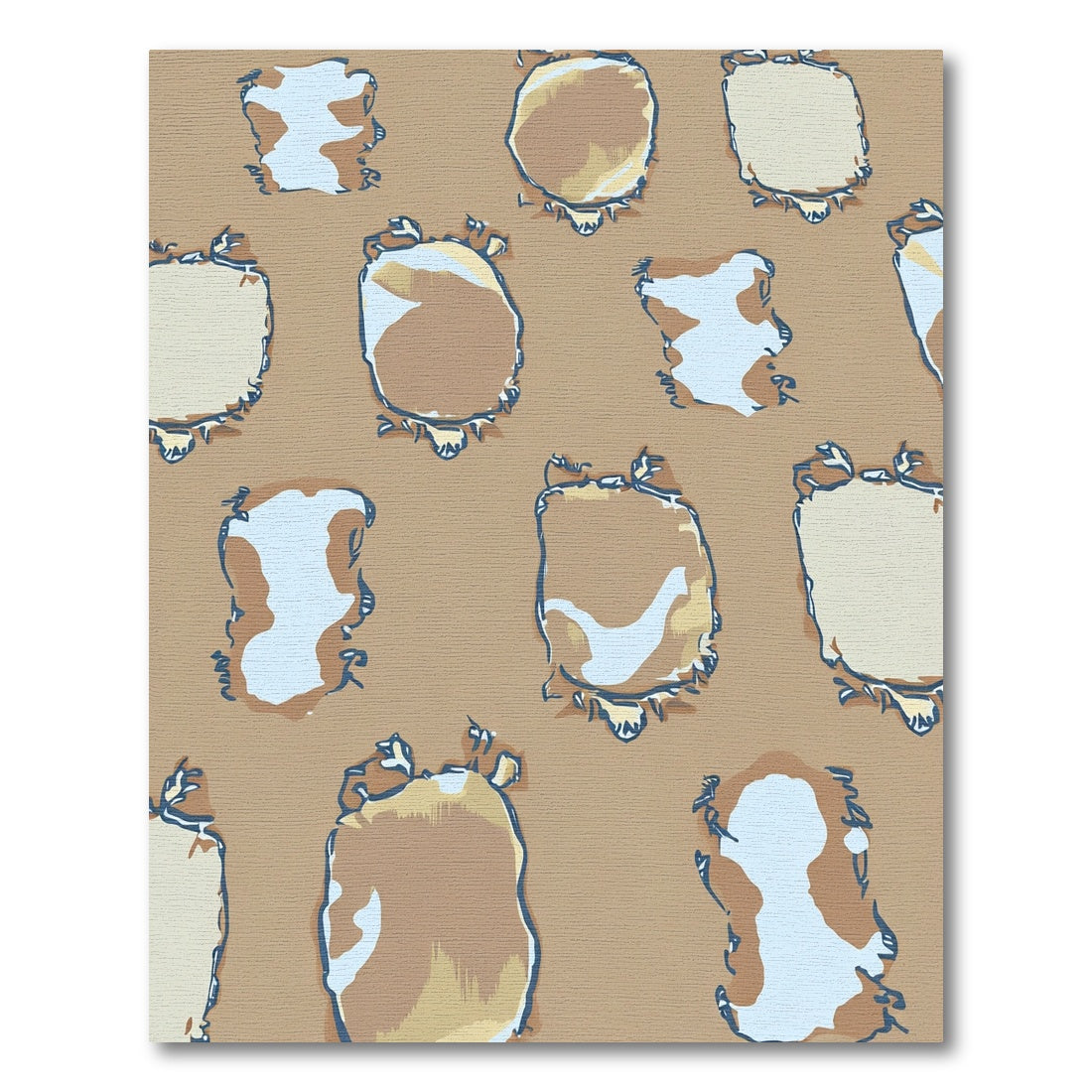 Earthy Abstract Organic Spots Rug