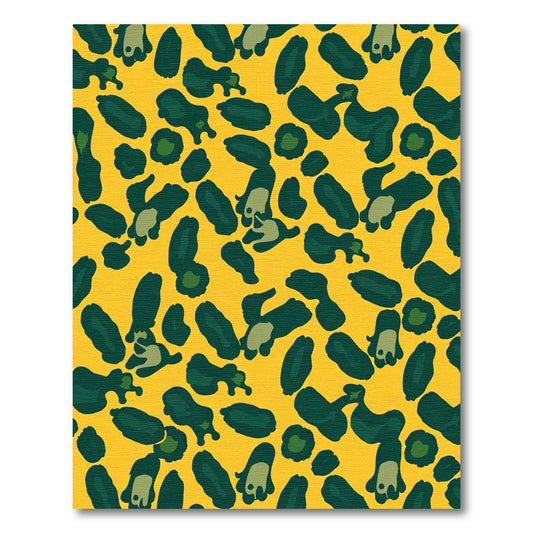 Bold Yellow Leopard Spots Rug