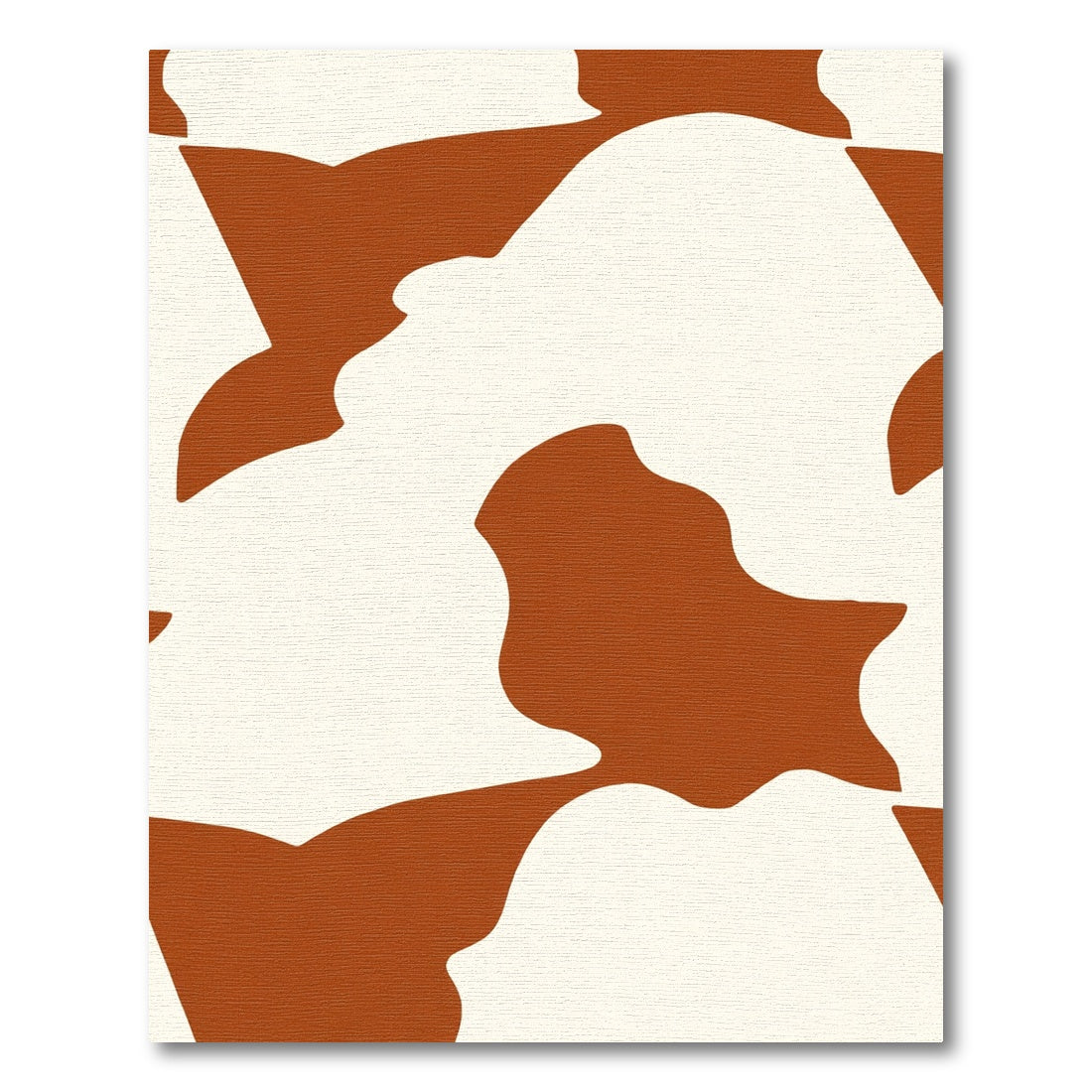 Brown and Cream Abstract Spots Rug