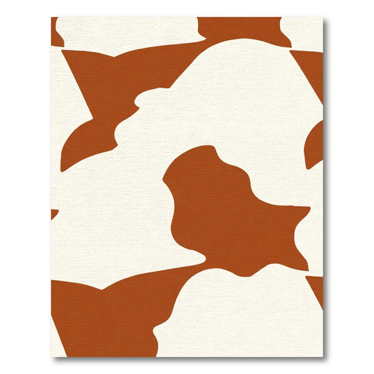Brown and Cream Abstract Spots Rug