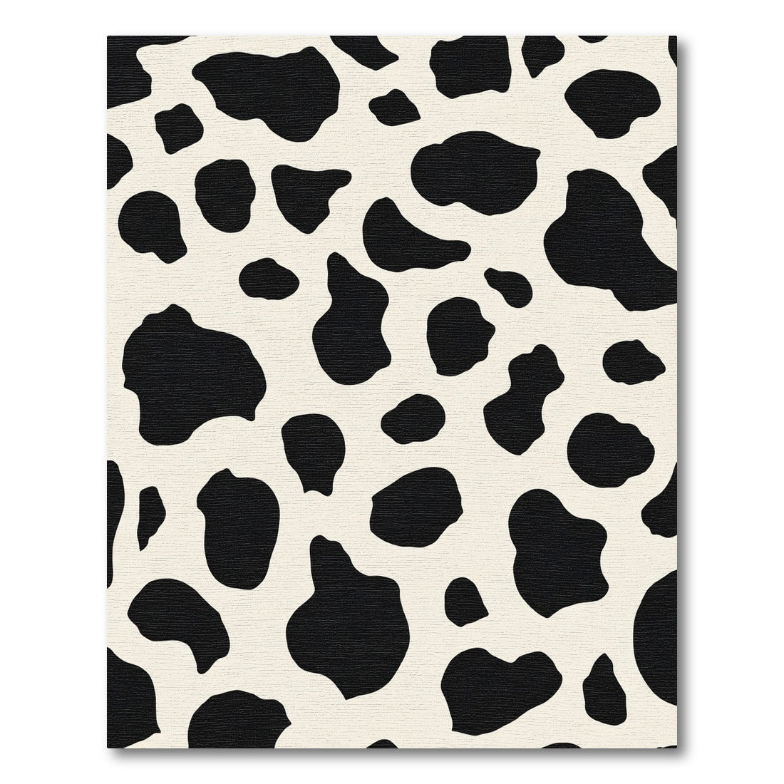 Black White Holstein Spots Rug