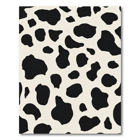 Black White Holstein Spots Rug