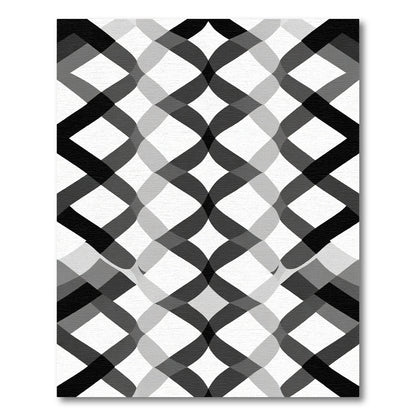 Monochromatic Interlocking Diamond Weave Rug