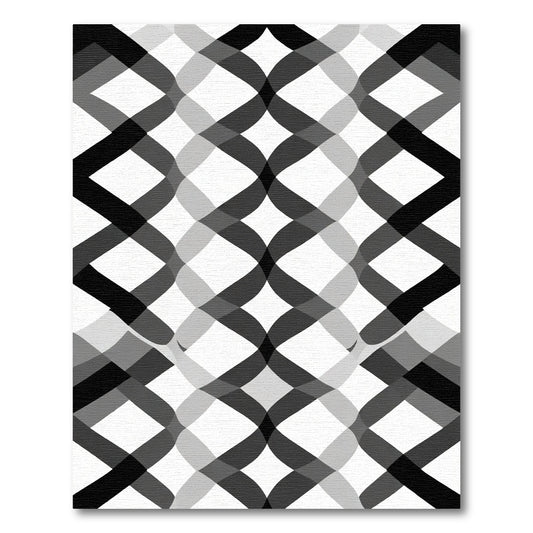 Monochromatic Interlocking Diamond Weave Rug