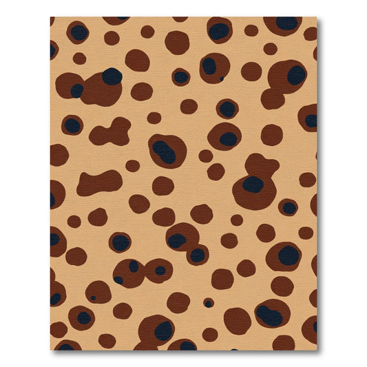 Brown Blue Round Spot Abstract Rug