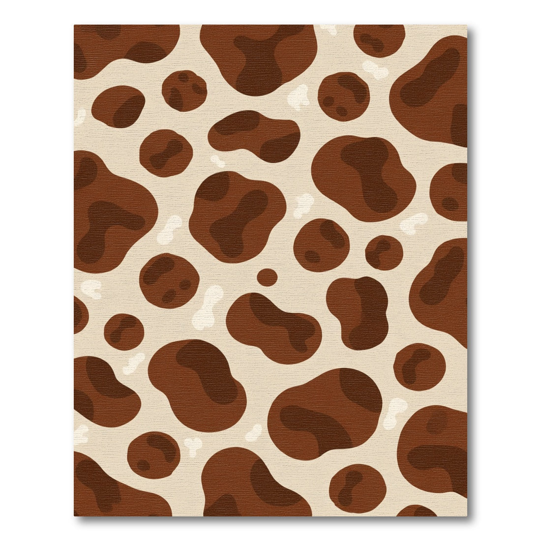 Brown Cow Print Patchwork Rug