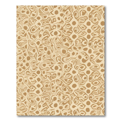 Sandy Beige Organic Interlocking Shapes Rug