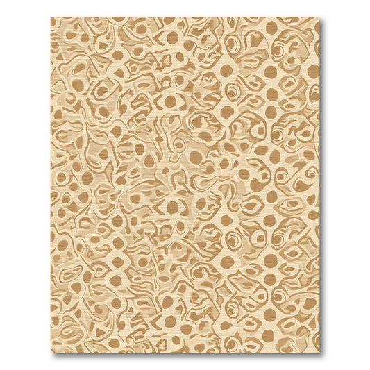 Sandy Beige Organic Interlocking Shapes Rug