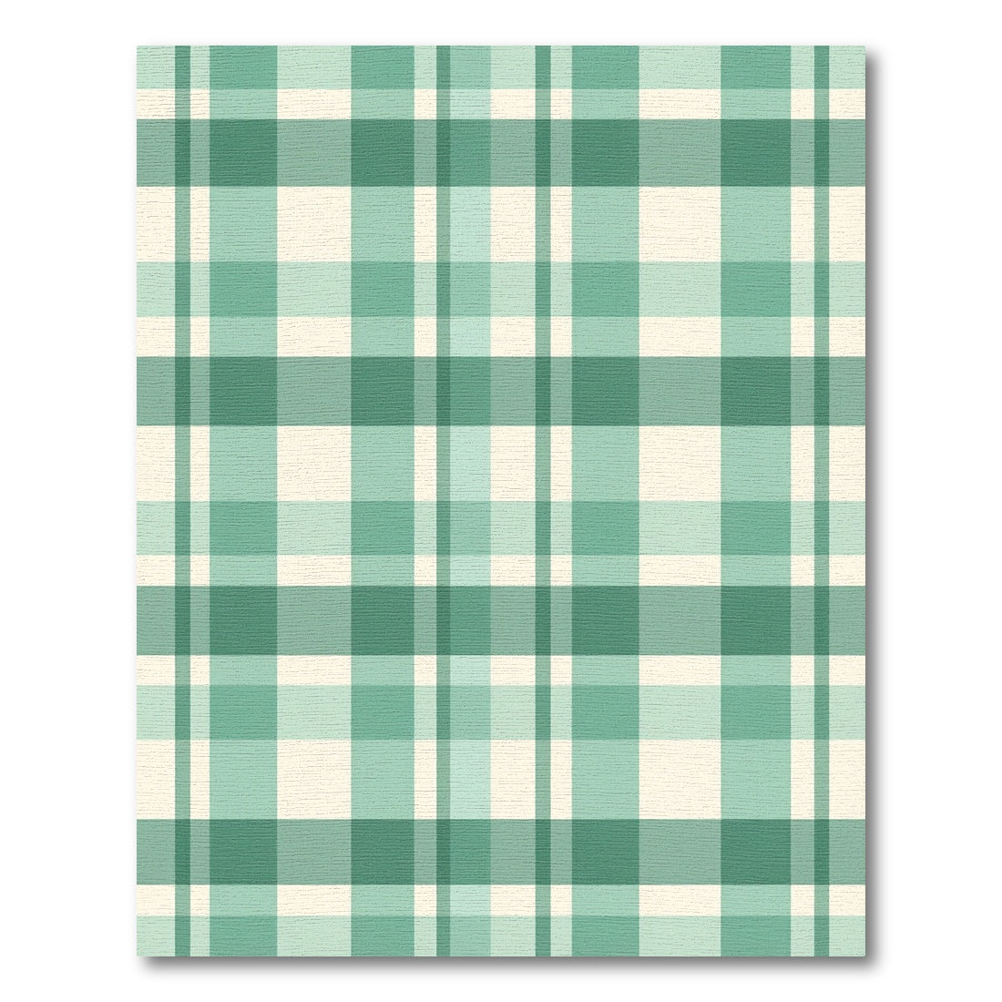 Sage Green Grid Plaid Area Rug
