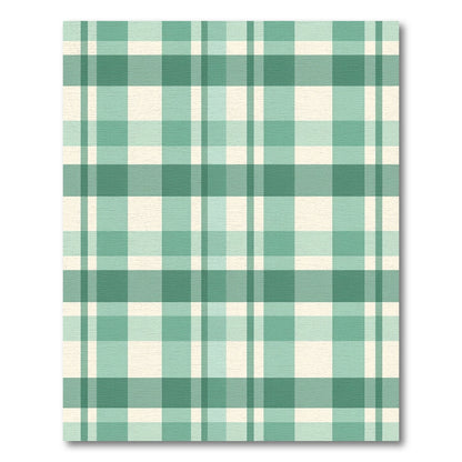 Sage Green Grid Plaid Area Rug