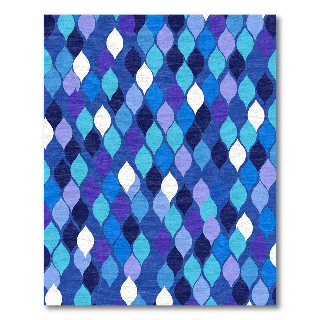 Blue Ocean Wave Mosaic Rug
