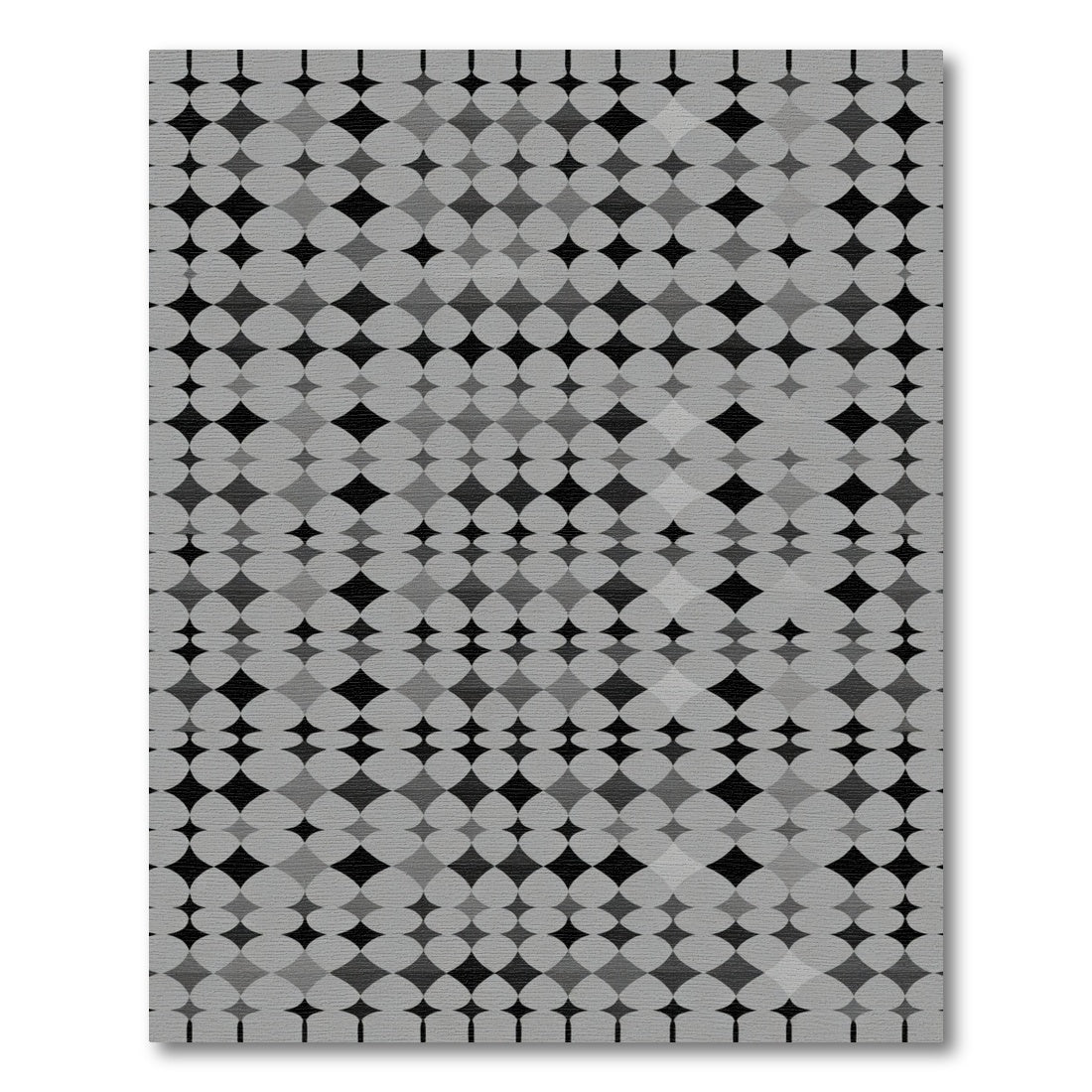 Monochromatic Diamond Overlay Geometric Rug