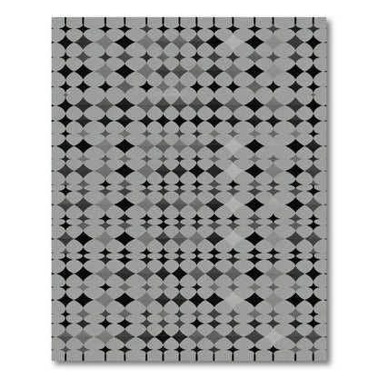Monochromatic Diamond Overlay Geometric Rug
