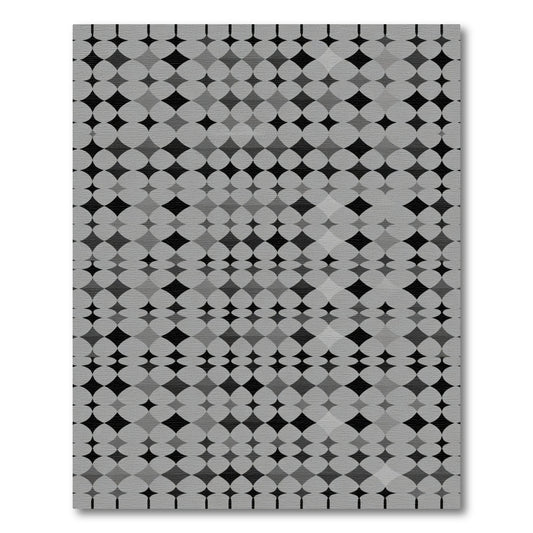 Monochromatic Diamond Overlay Geometric Rug